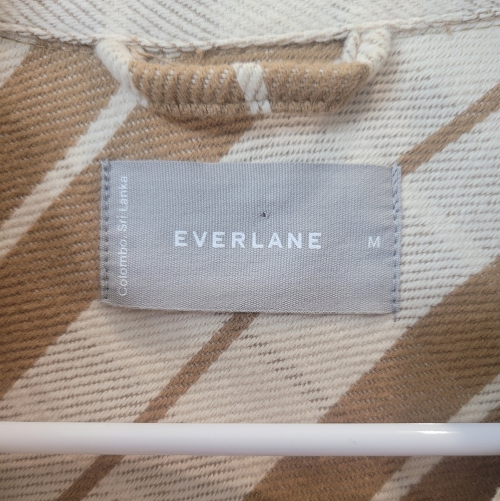 Everlane Beige and Brown Striped Shirt - Picture 7 of 10